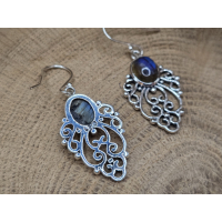 Echt zilveren oorbel hangers met Labradoriet 